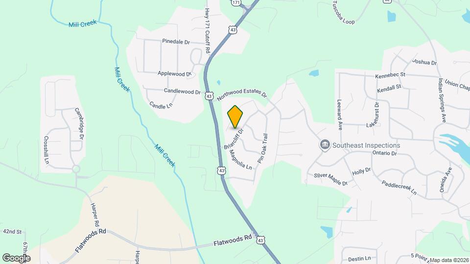 5112 Briarcliff Dr Map and Location Details