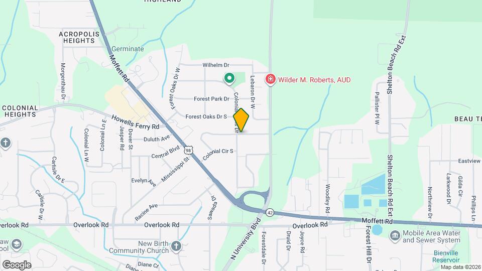 5231 Colonial Cir N Map and Location Details