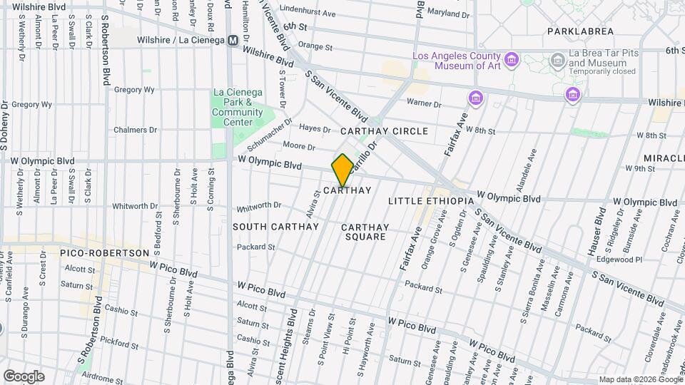 1032 S Crescent Heights Blvd Map and Location Details
