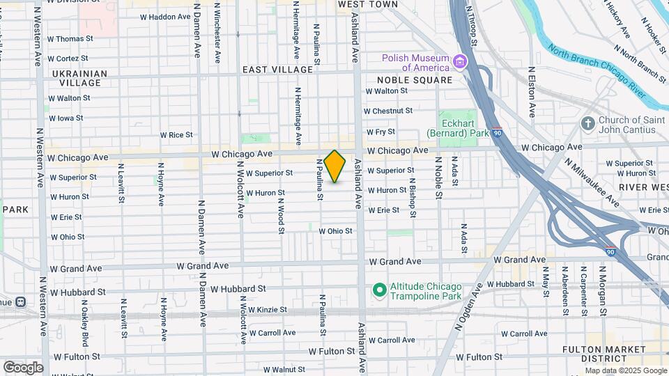 1638 W Huron St Map and Location Details