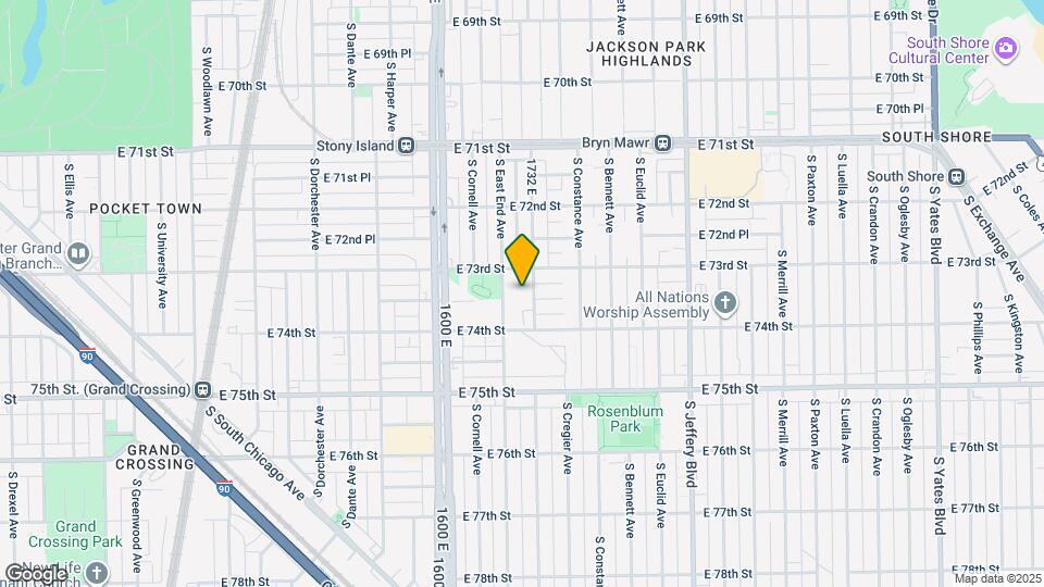 7320 S Ridgeland Ave Map and Location Details