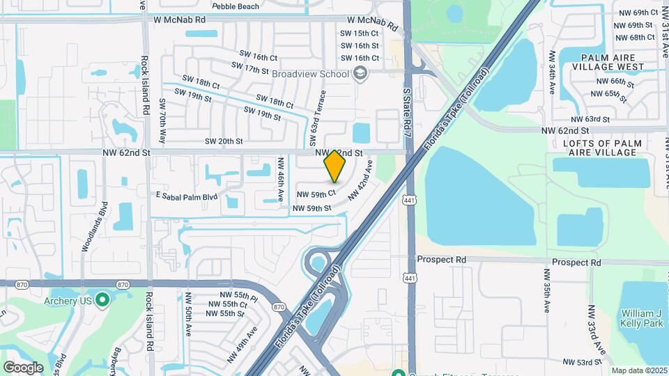 5901 NW 42nd Terrace Map and Location Details