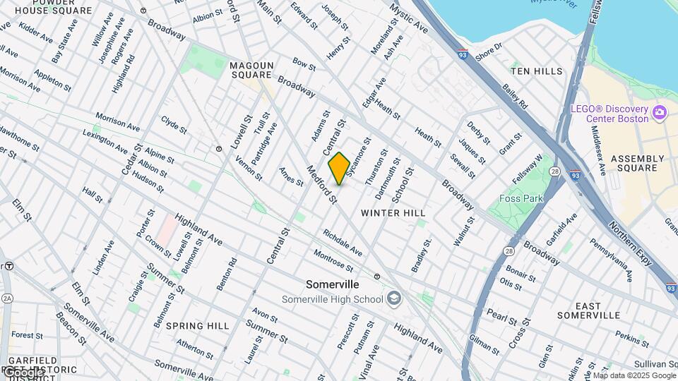 102 Sycamore St, Unit 3 Map and Location Details