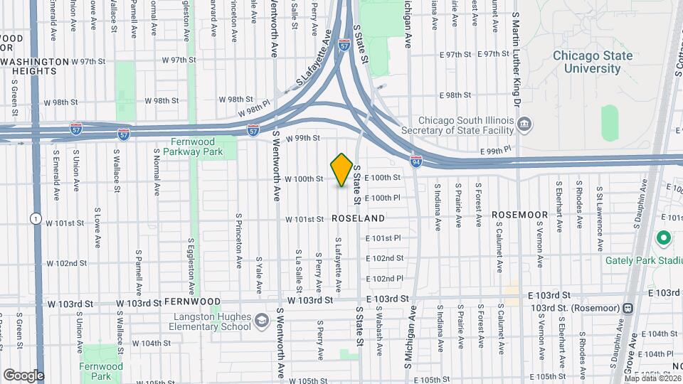 10019 S Lafayette Ave, Unit Unit 1 Map and Location Details