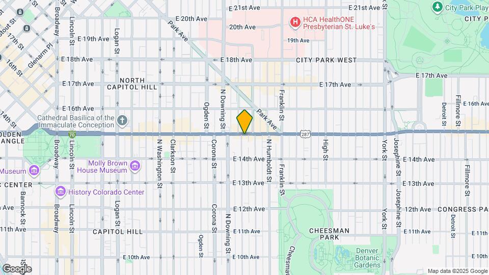1210 E Colfax Ave, Unit 406 Map and Location Details