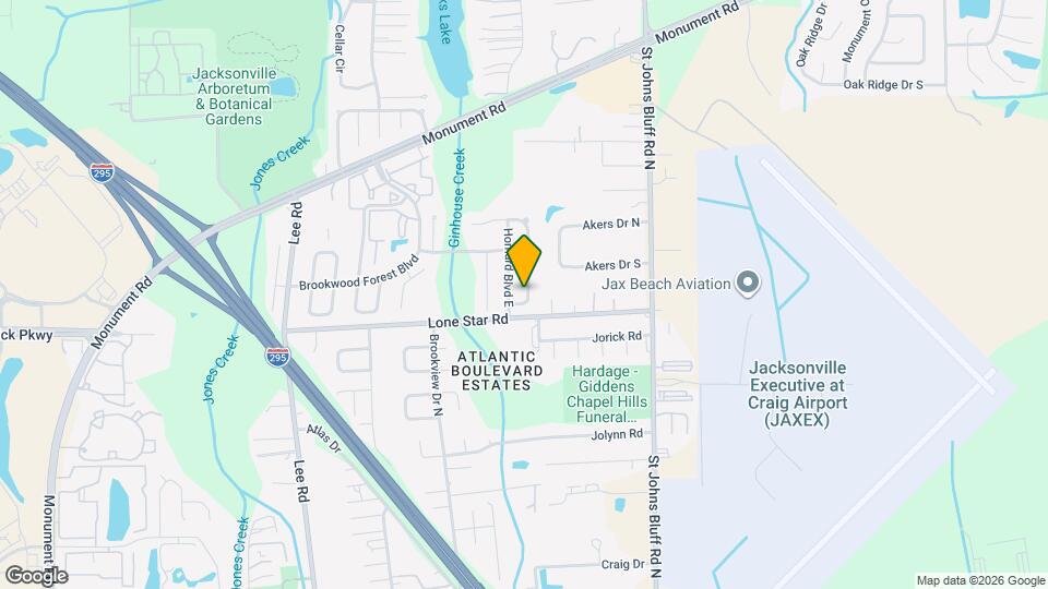 1126 Brookwood Bluff Rd E Map and Location Details