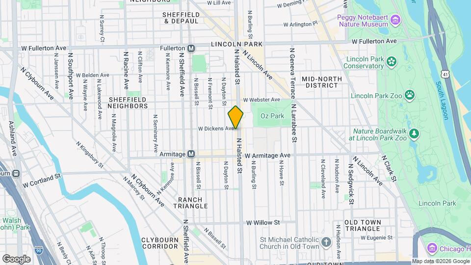 2052 N Halsted St Map and Location Details