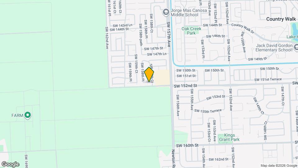 15840 SW 151st Terrace Map and Location Details