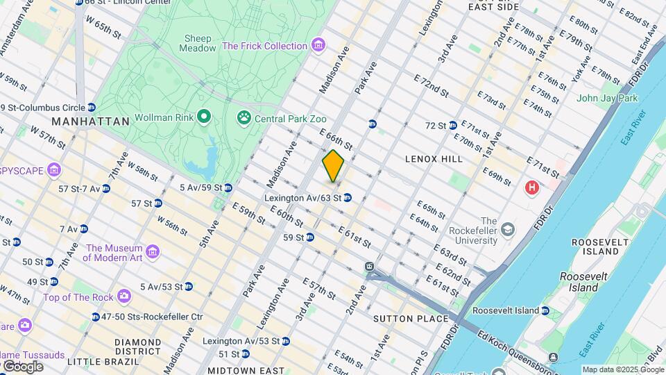 135 E 63rd St Map and Location Details