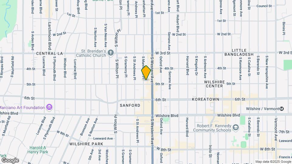 450 S Manhattan Pl Map and Location Details