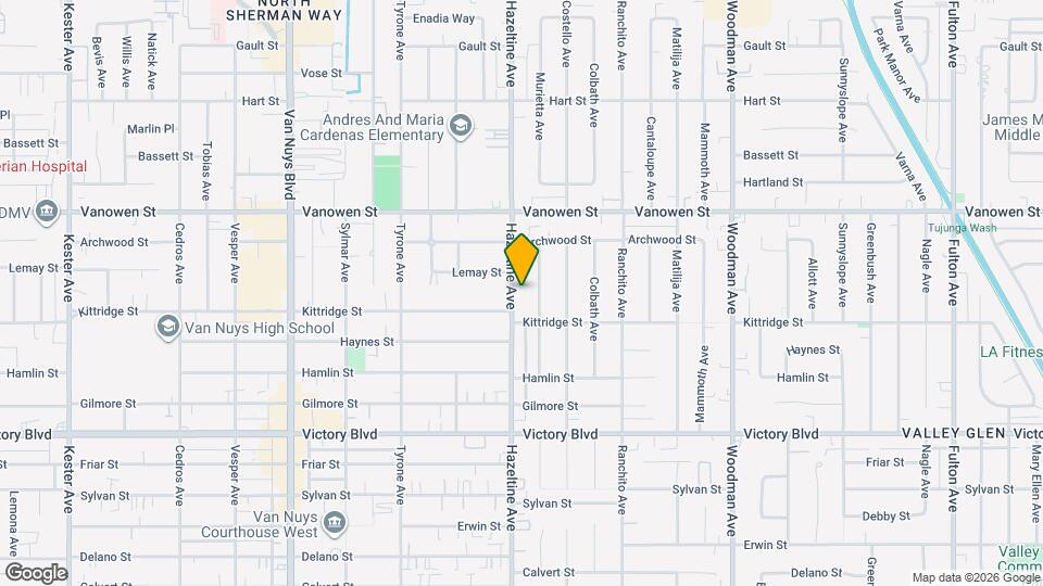 6620 Hazeltine Ave Map and Location Details