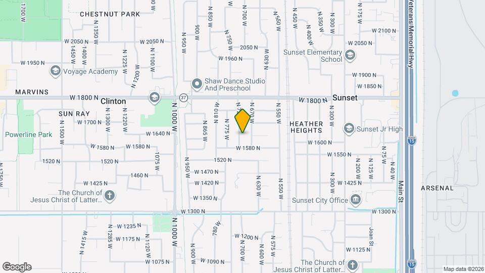 1634 N 725 W Map and Location Details