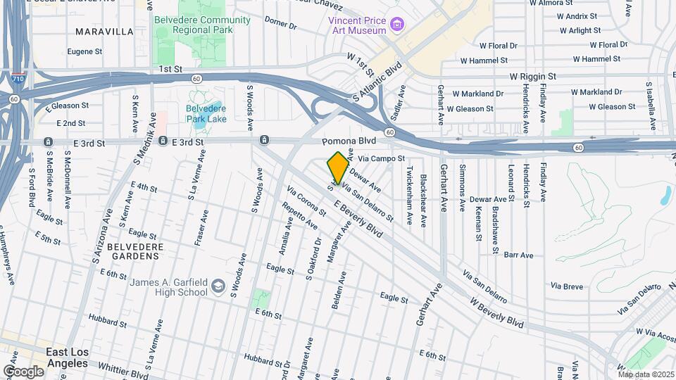 306 S Hillview Ave Mapa y Detalles de la Ubicación