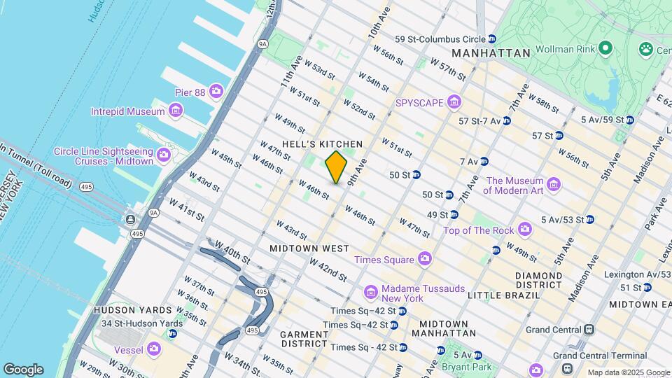 410 W 47th St Map and Location Details