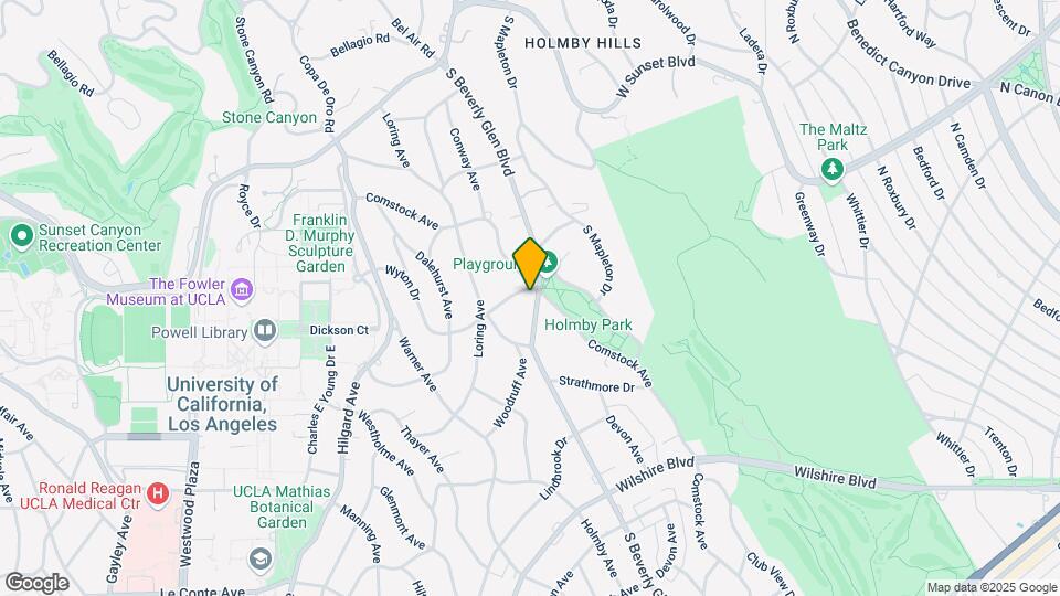 501 S Beverly Glen Blvd Map and Location Details