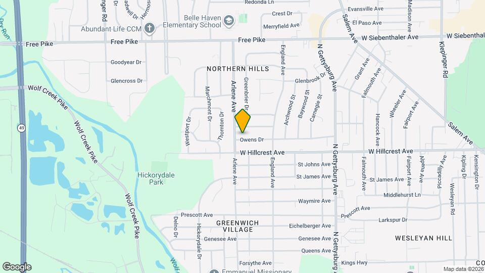 4665 Owens Dr Map and Location Details