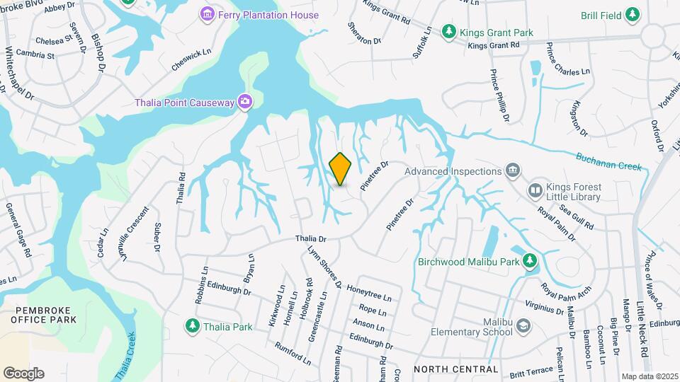 613 Piney Point Rd Map and Location Details