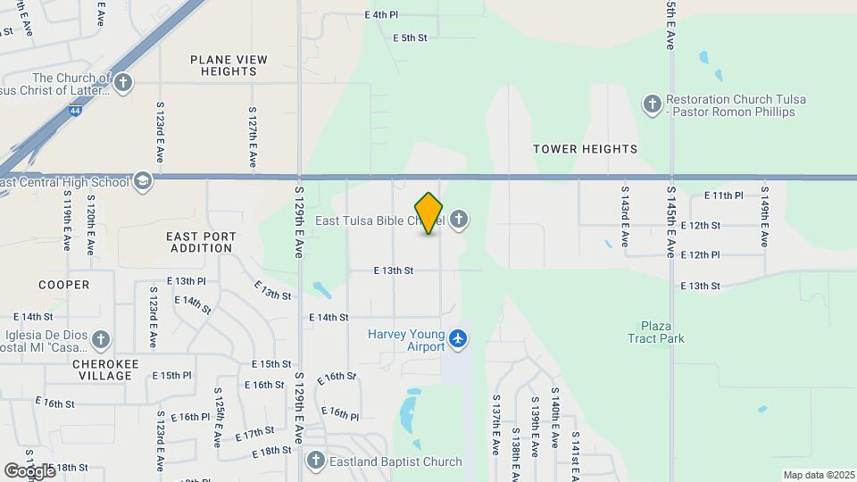 1210 S 135th E Ave Mapa y Detalles de la Ubicación