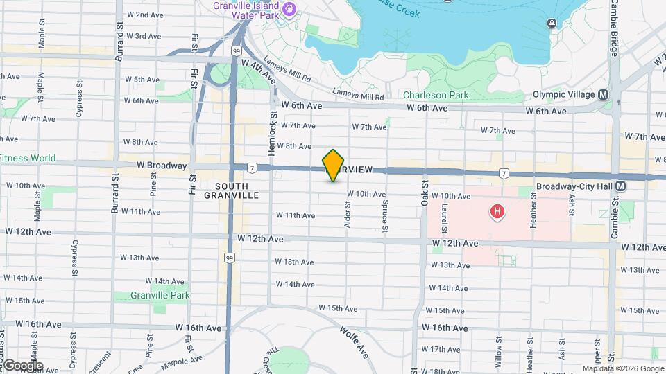 1235 W 10th Ave Map and Location Details