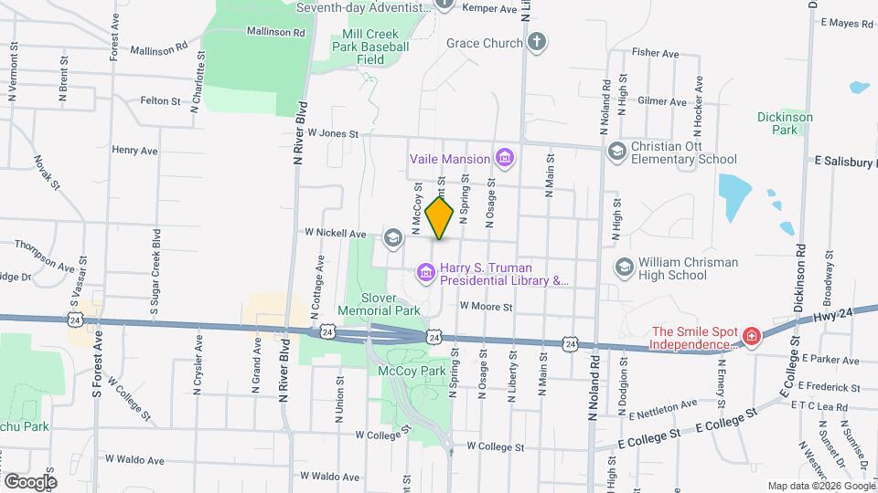 1223 N Pleasant St Map and Location Details