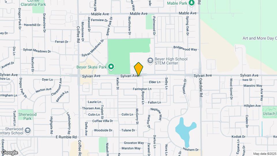 1724 Sylvan Ave Map and Location Details