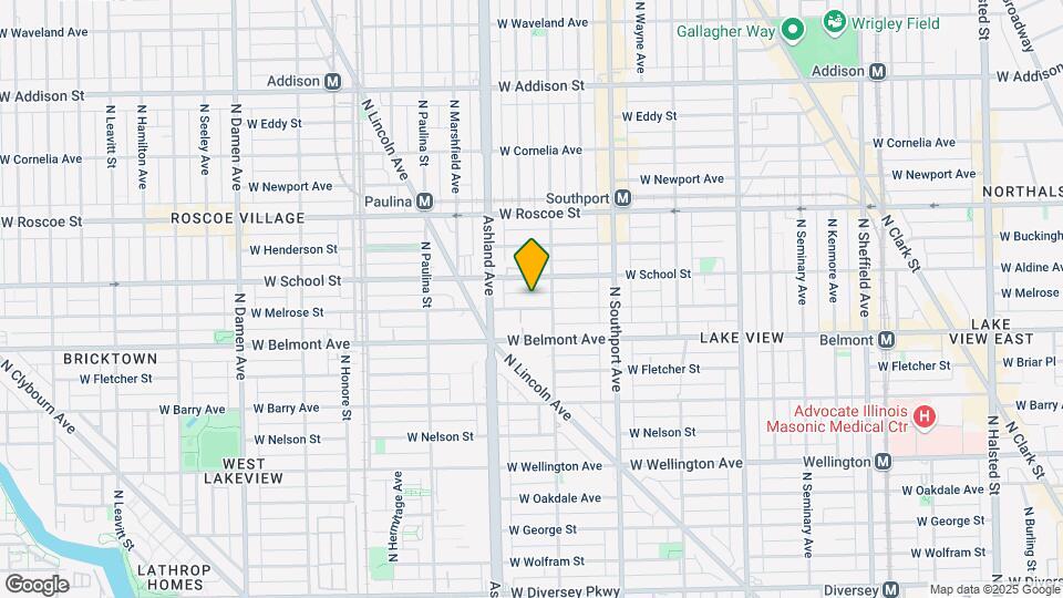 1518 W Melrose St, Unit G Map and Location Details