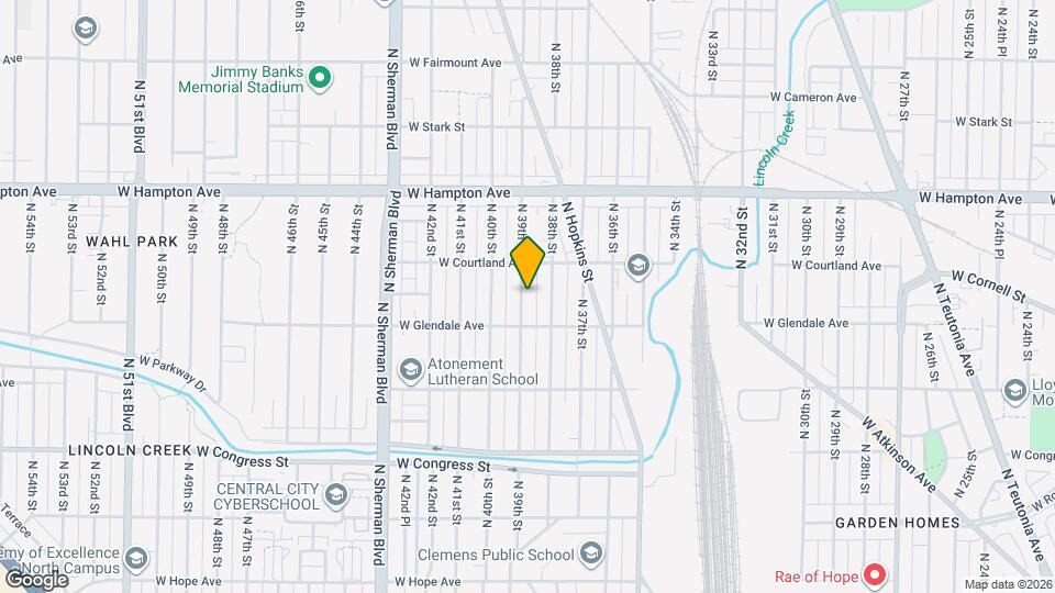 4634 N 39th St Map and Location Details
