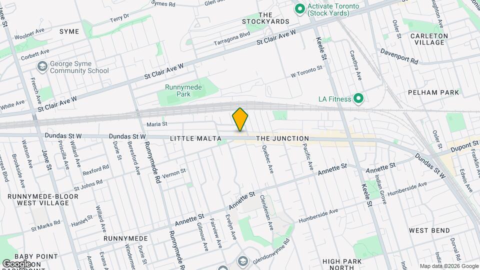 3122 Dundas St W, Unit Unit 5 Map and Location Details