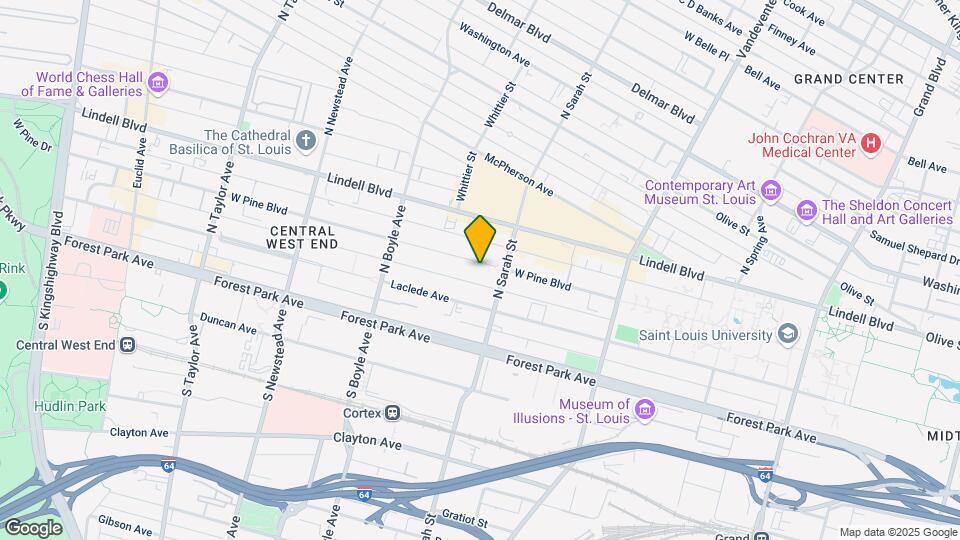 4124 W Pine Blvd, Unit 2FF Map and Location Details