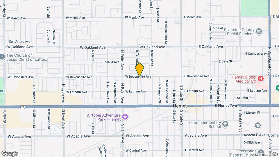 Hemet West Apartments Map and Location Details