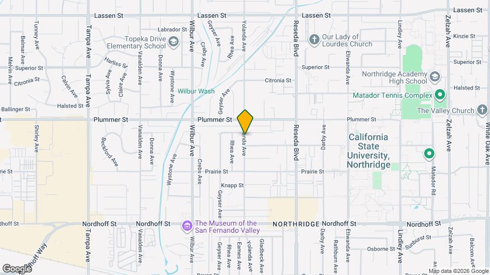 9416 Yolanda Ave Map and Location Details