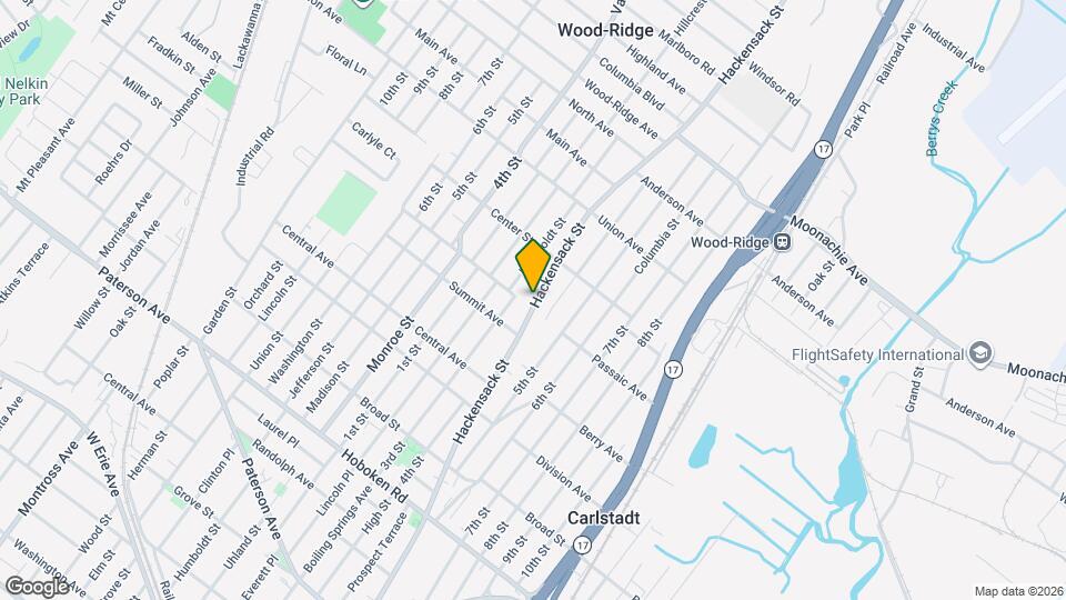 3 Hackensack St, Unit Bergen county Wood-ridge NJ Map and Location Details