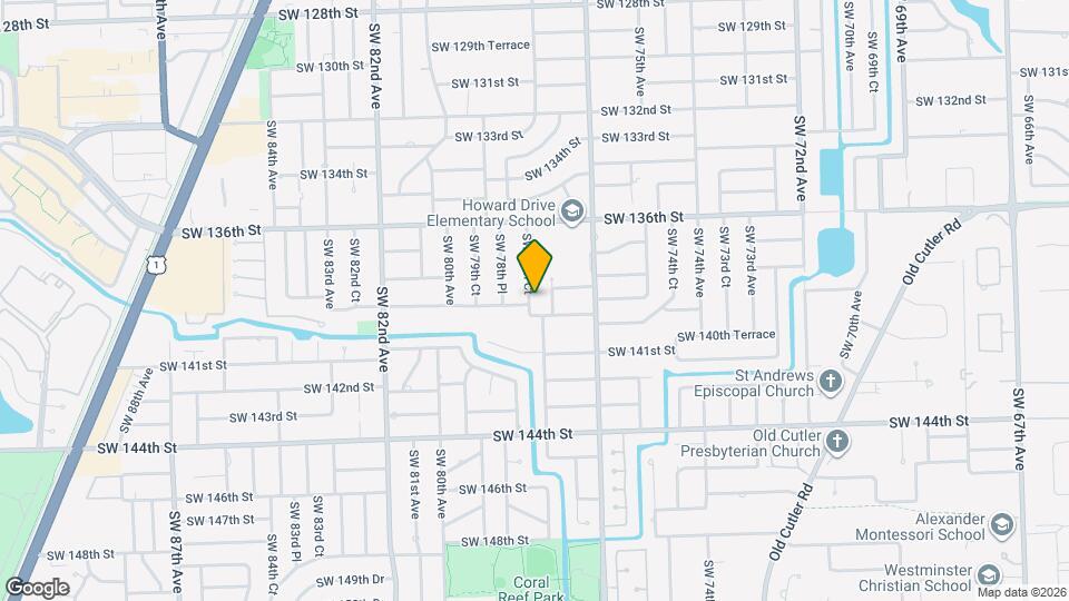 13905 SW 78th Ct Map and Location Details