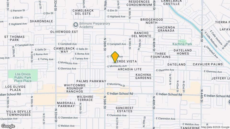 3640 E Montecito Ave Map and Location Details