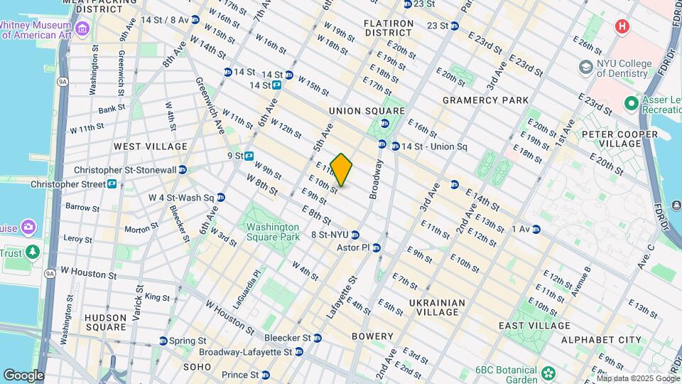 25 E 10th St Mapa y Detalles de la Ubicación