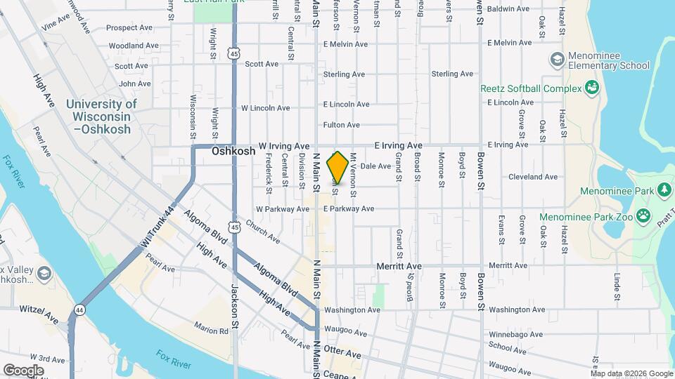 628 Jefferson St Map and Location Details