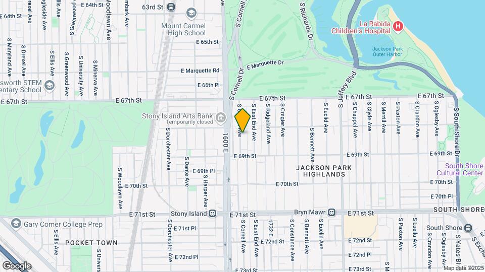 6811-6813 S Cornell Ave Mapa y Detalles de la Ubicación
