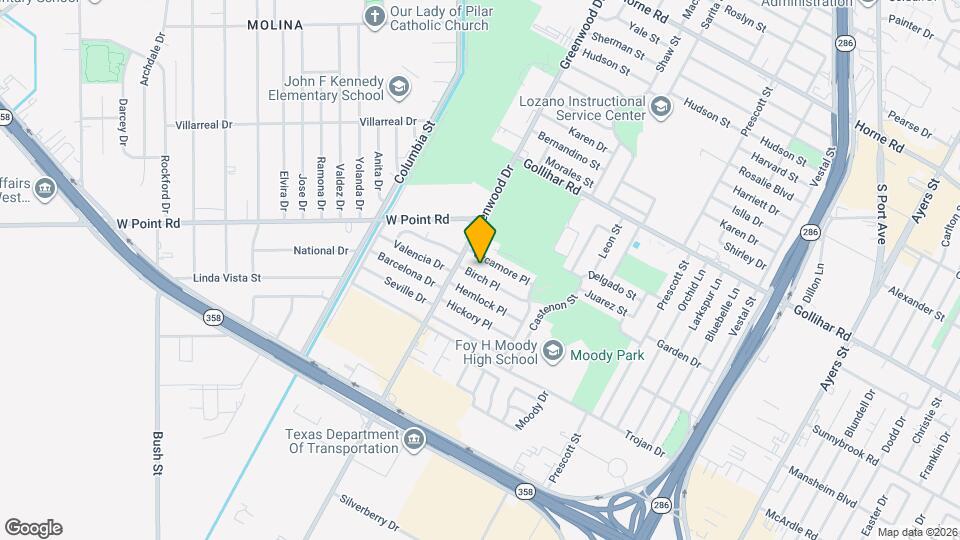 1618 Birch Pl Map and Location Details