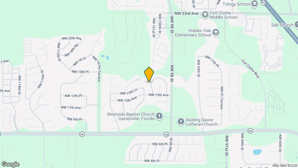 1406 NW 100th Terrace Map and Location Details