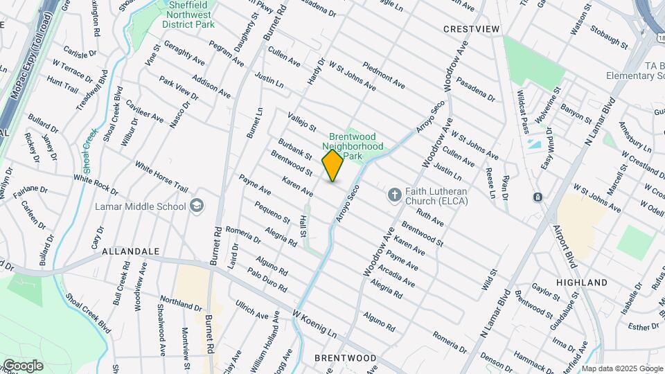 1711 Brentwood St Map and Location Details