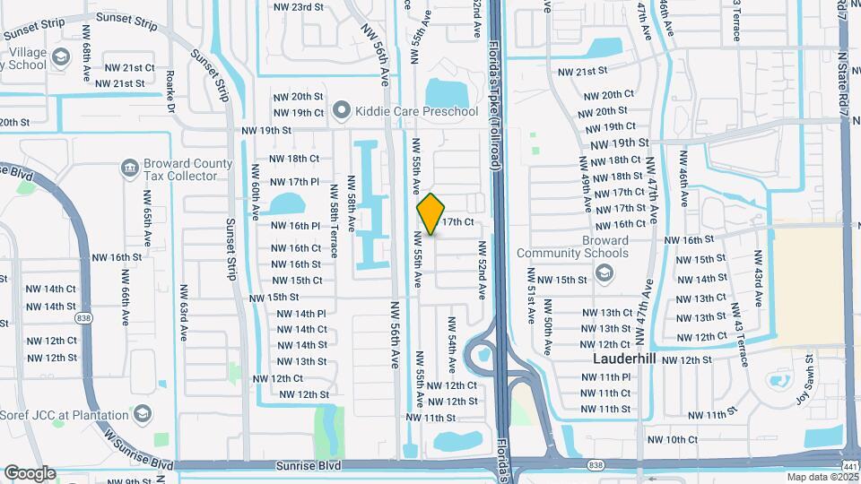 1655 NW 54th Terrace Map and Location Details