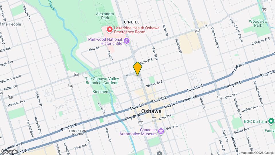 142 Simcoe St N Map and Location Details