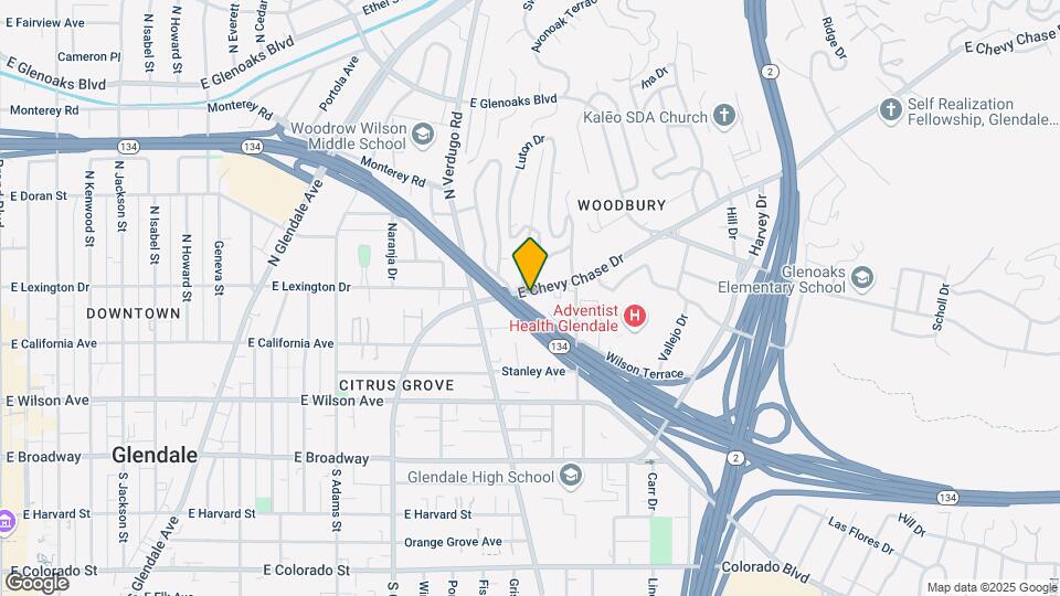 1444 E Chevy Chase Dr Map and Location Details