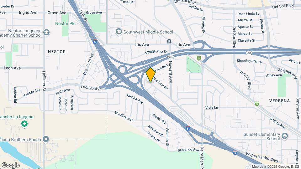 1346 W San Ysidro Blvd Map and Location Details