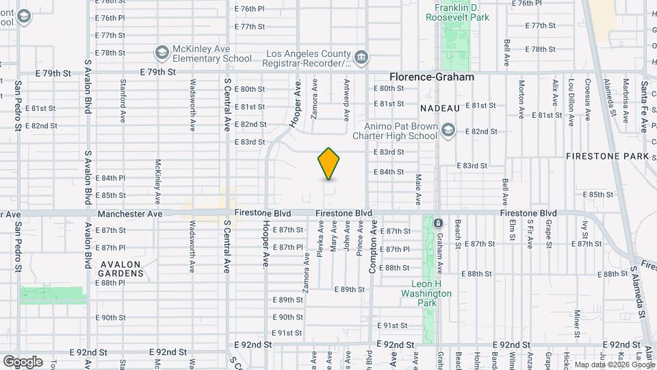 8462 Zamora Ave Map and Location Details