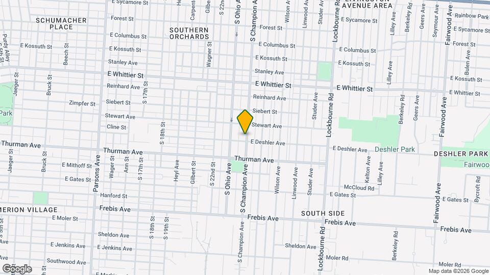 1225 S Champion Ave Map and Location Details