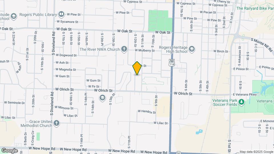 1407 S 12th St Map and Location Details