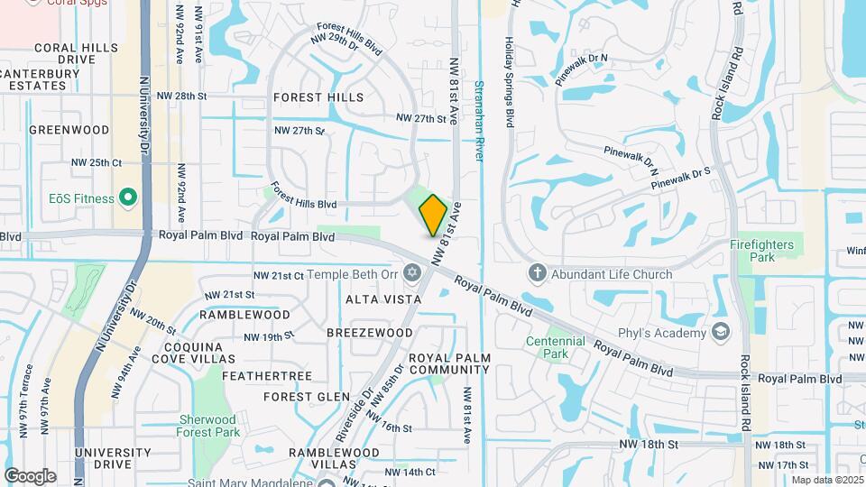 Courtyards Of Coral Springs Mapa y Detalles de la Ubicación