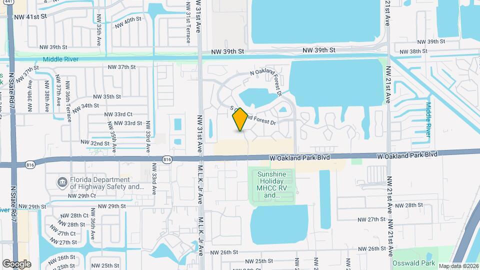 3105 W Oakland Park Blvd Map and Location Details