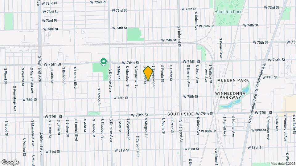 7709 S Morgan St Map and Location Details